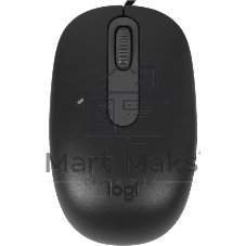 Мышь Logitech M86 черный оптическая 1000dpi USB для ноутбука (910-007661)