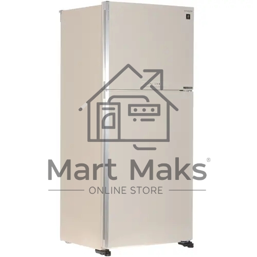 Холодильник Sharp SJ-XG55PMBE бежевый двухкамерный 394/162 л морозилка сверху