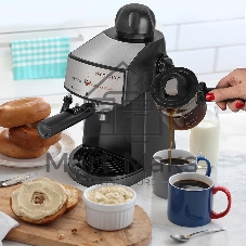 Кофеварка рожковая Endever Costa-1050 черный/стальной, исп. кофе - молотый, 0,2 л, 900 Вт, 5 бар
