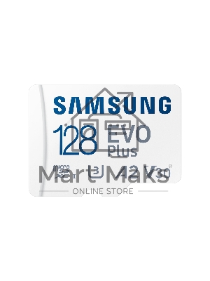 Флеш карта microSDXC 128Gb Samsung EVO Plus Class 10, A2, V30, UHS-I, W 90 МБ/с, R 160 МБ/с, MB-MC128SA/KR адаптер на SD