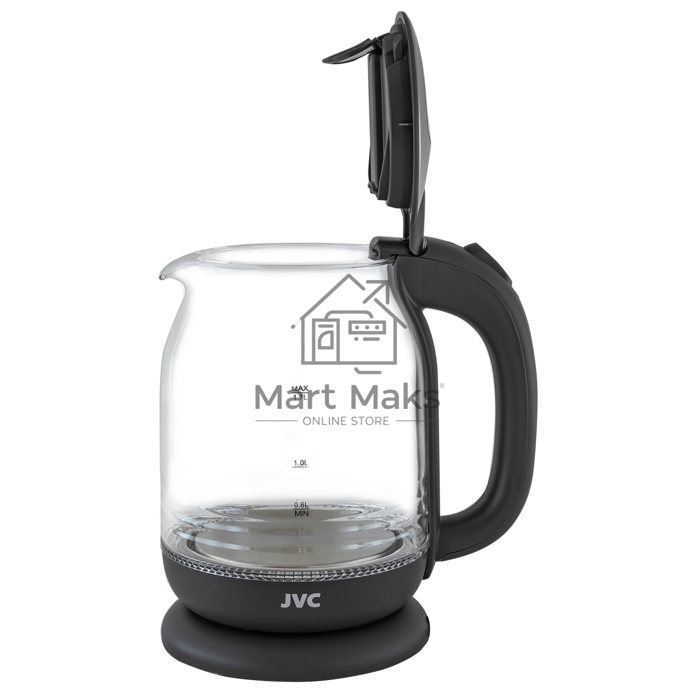 Чайник электрический JVC JK-KE1510 grey, объем 1,7л, максимальная мощность 2200 Вт