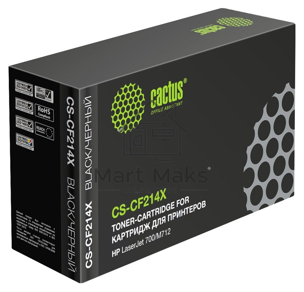 Тонер--картридж Cactus CS-CF214X черный (17500 стр.) для HP LaserJet 700/M712