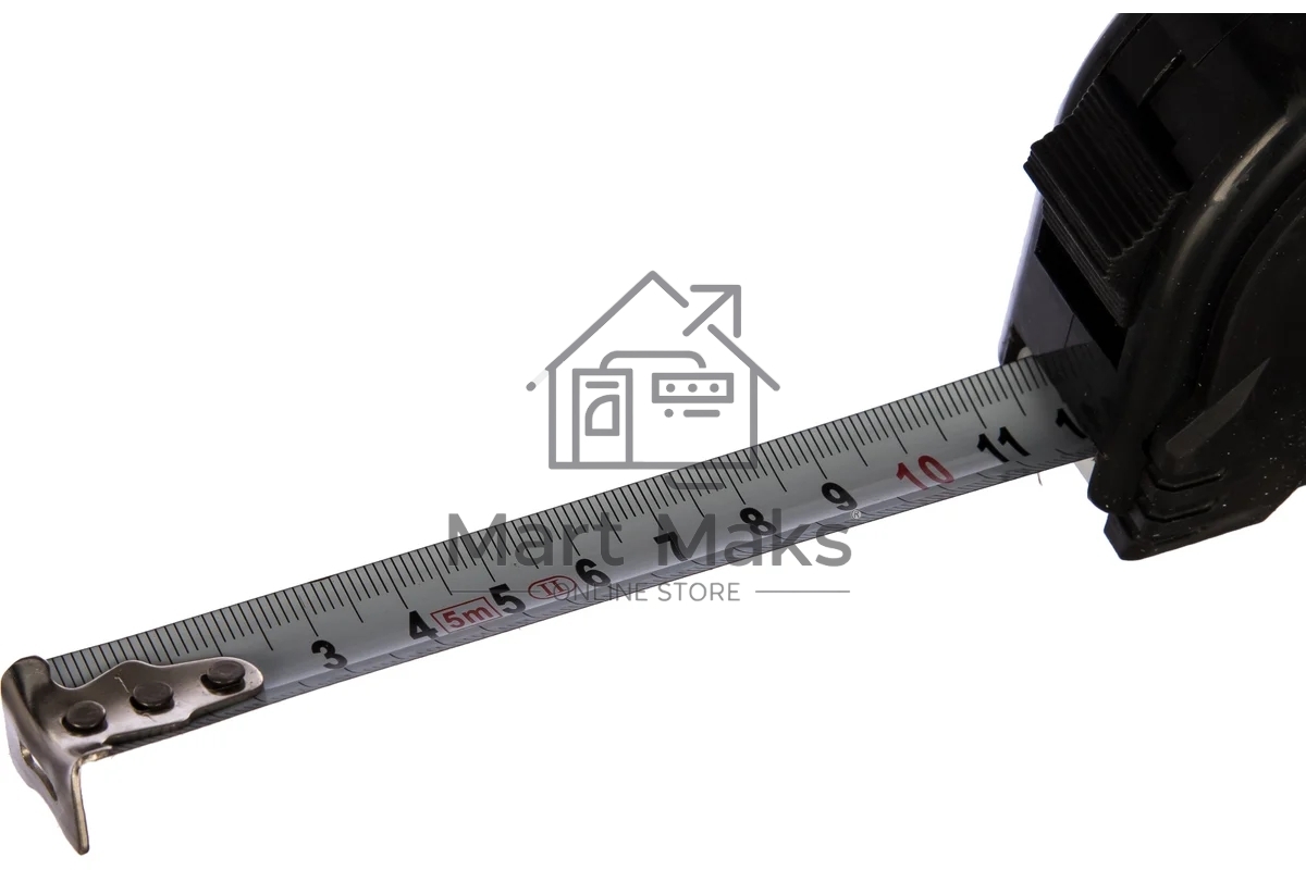 Рулетка MATRIX 31014 black 5мх19мм обрезиненный корпус