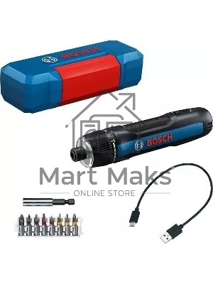 Отвертка аккумуляторная Bosch GO 3 аккум. патрон:шестигранник 6.35 мм (1/4) (кейс в комплекте) (06019H2201)