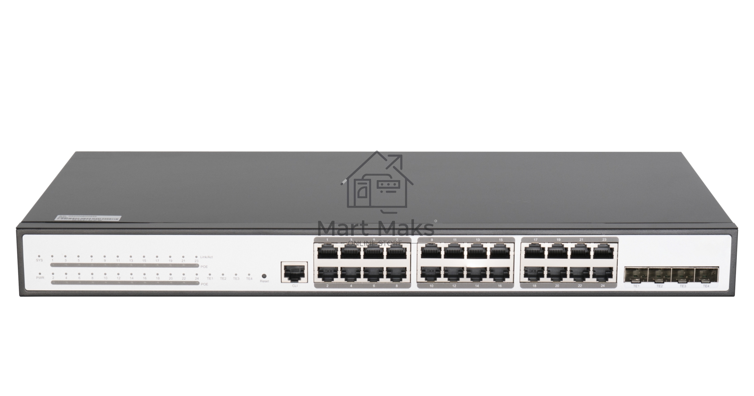 Коммутатор GIGALINK GL-SW-G204-28P, 24×1 Гбит/с PoE + 4×10 Гбит/с SFP+, управляемый