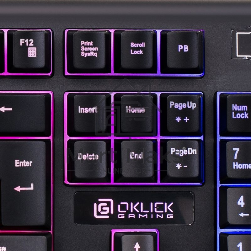 Клавиатура Oklick 717G проводная, USB, черный/серый