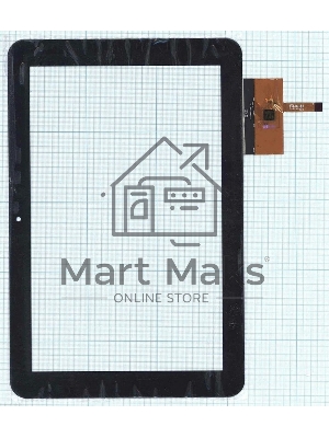 Сенсорное стекло (тачскрин) QSD E-C100013-04, черное