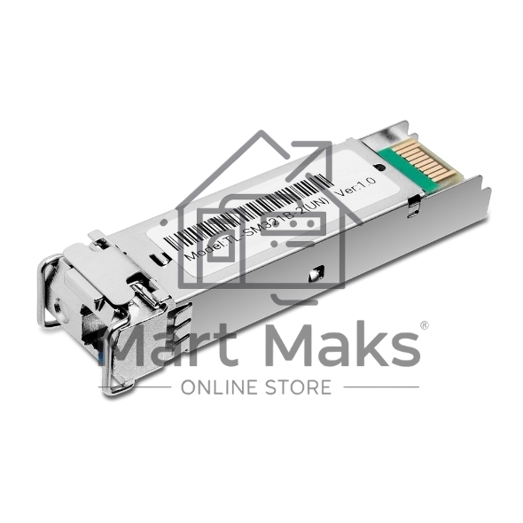 Модуль TP-Link SFP 1000Base-BX WDM Bi-Directional SFP module, TX: 1310 nm and RX: 1550 nm, 1 LC Simplex port, up to 2 km transmission distance in 9/125 μm SMF (Single-Mode Fiber), Supports Digital Diagnostic Monitoring (DDM).