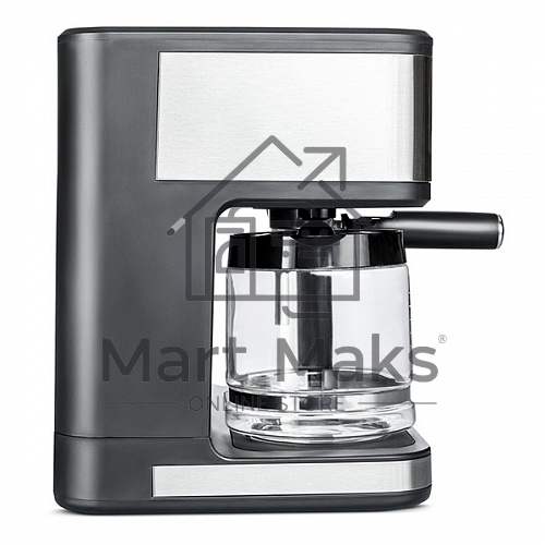 Кофеварка 2 в 1 BQ CM1005 сталь/черный, исп. кофе - молотый, 1.5 л, 1850 Вт, 15 Бар.