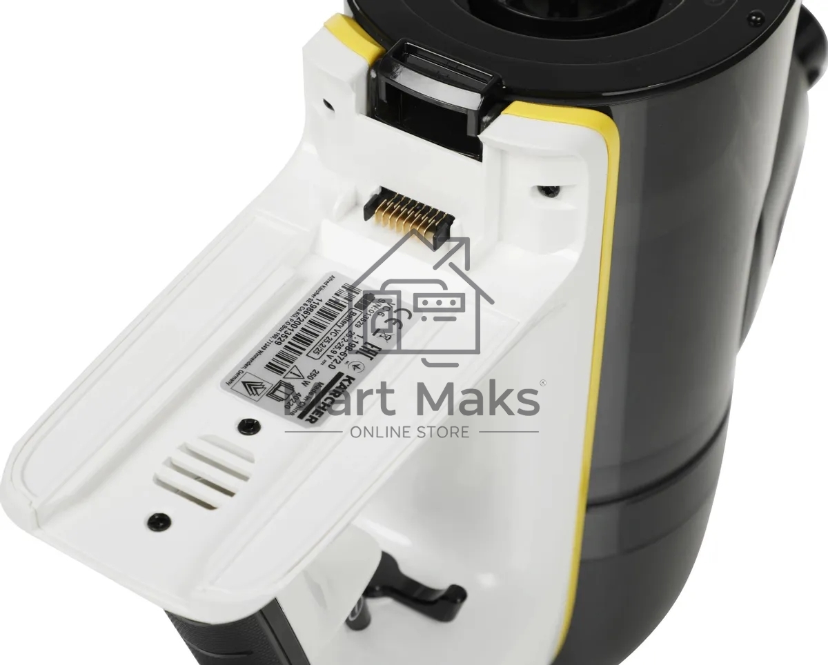 Пылесос вертикальный/ручной Karcher VC 6 Cordless ourFamily Car черный/белый, питание от аккумулятора, 250 Вт, уборка сухая, пылесборник 0.8 л, работа от АКБ max 50 мин