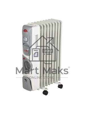 Обогреватель масляный Ресанта ОМ-9НВ (9 секций), белый, 2400 Вт, 25 м2, термостат