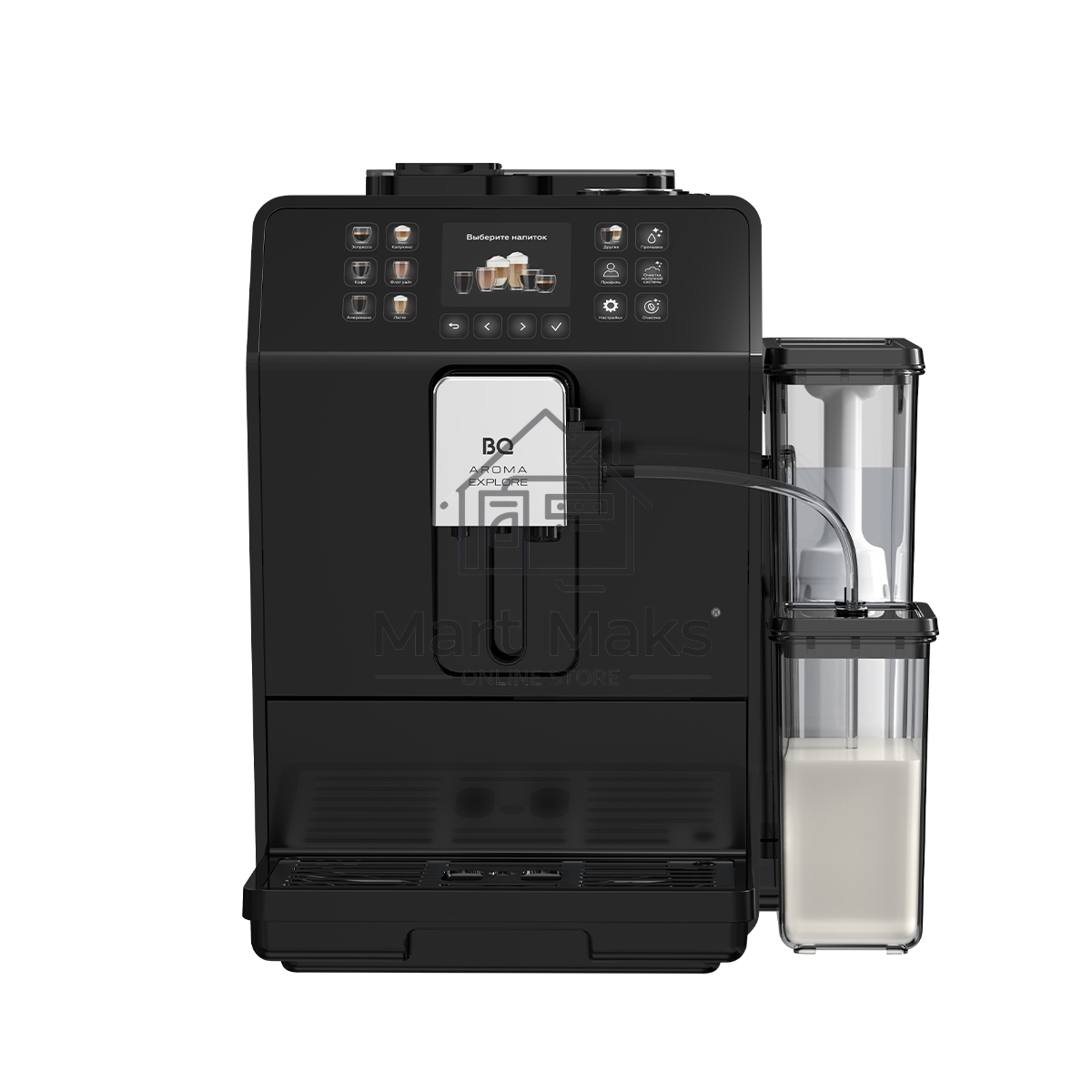 Кофемашина автоматическая BQ CM6001 черный, исп. кофе - зерновой/молотый, 1,5 л, 1450 Вт, 19 бар