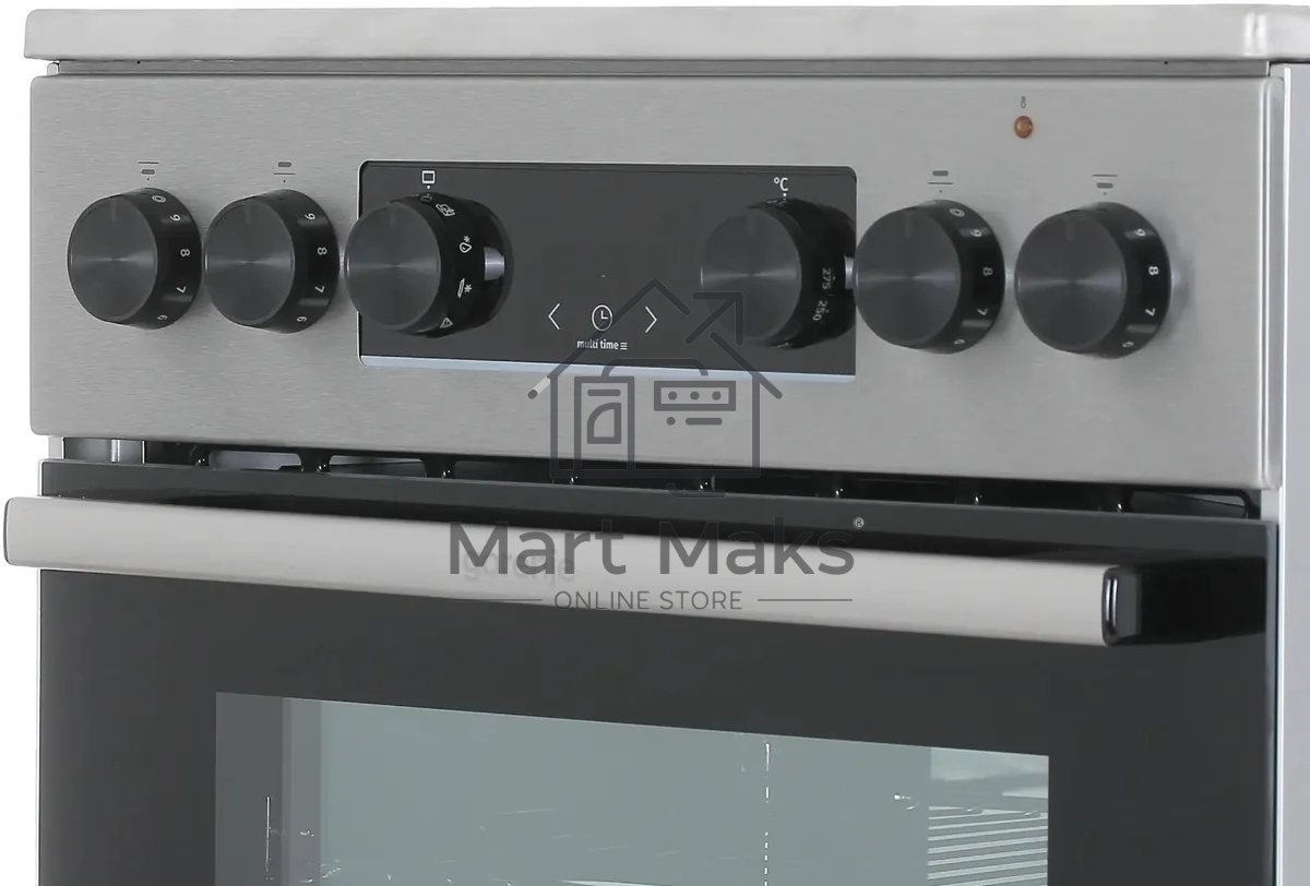 Плита электрическая Gorenje GEC5C40XAOT серебристый, конфорок 4 шт, духовка 70 л, 50 см x 85 см x 59.4 см