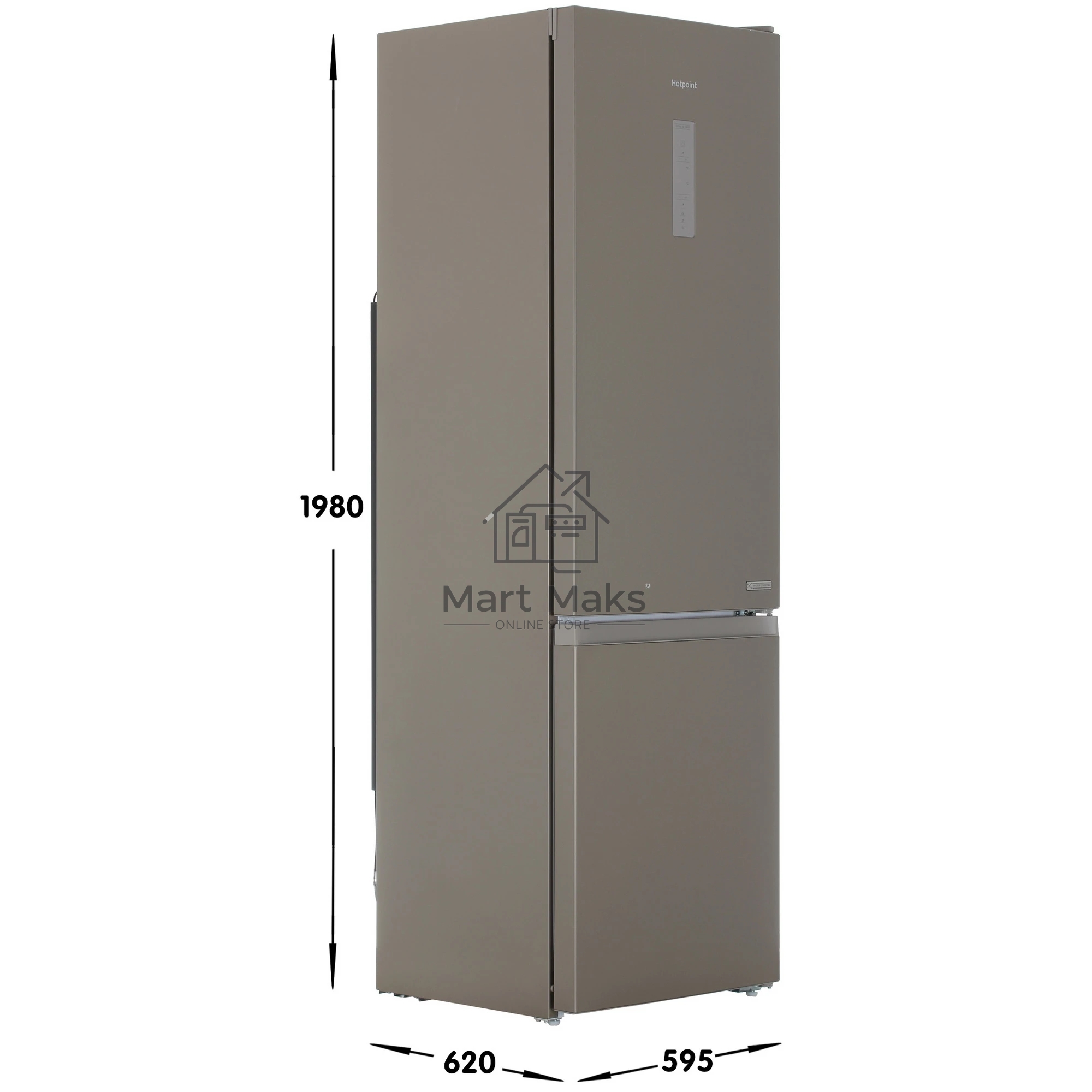 Холодильник Hotpoint HT 7201I BZ O3 бронзовый двухкамерный 239/83л морозилка снизу, No Frost