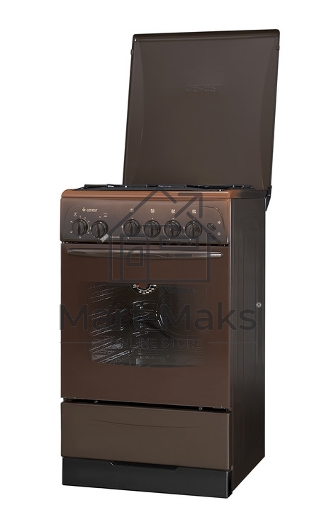 Плита газовая Cezaris ПГ 3200-05 коричневый, конфорок 4 шт, духовка 59 л, 60 см x 84 см x 60 см