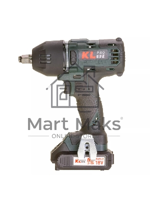 Профессиональный бесщеточный гайковерт аккумуляторный KLPRO KLSS18BH-20 (18В, Li-ion-2шт, 2.0А·ч, 400Нм, 2 скорости, подсветка,З/У,в кейсе)