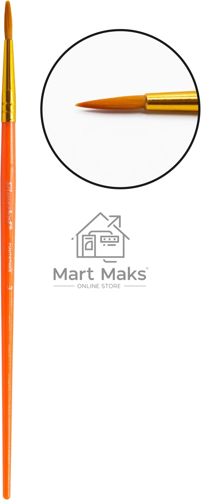 Набор кистей Silwerhof Color (набор 10шт) синтетика круглая №2,3 / плоская №3,6,7,12 / овальная №3,10