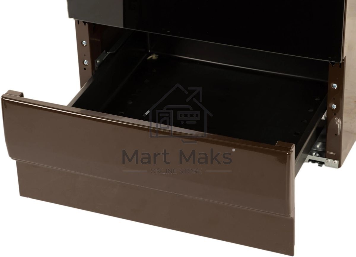 Плита электрическая Hansa FCEB53000 коричневый, конфорок 4 шт, духовка 69 л, 50 см x 85 см x 60 см