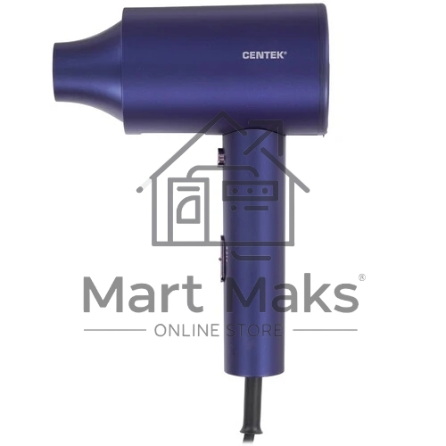 Фен Centek CT-2204 синий, 2000 Вт, ионизация