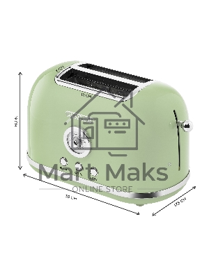 Тостер Galaxy Line GL 2911, райская олива, металл, 900 Вт, 6 степеней поджарки