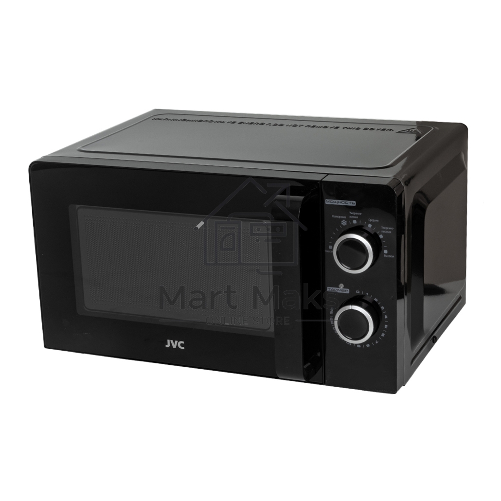 Микроволновая печь JVC JK-MW130M черный, 20 л, 700 Вт, переключатели - поворотный механизм