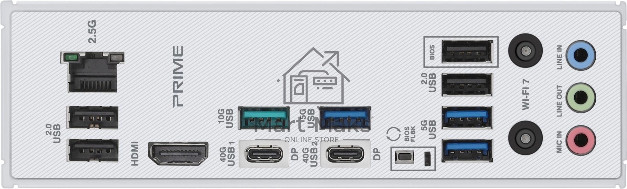 Материнская плата ASUS PRIME X870-P WIFI, AM5, AMD X870, 4xDDR5, 2xSATA, 4xM.2, 1xPCI-E 5.0 x16, 2xPCI-E 4.0 x1, 1xHDMI, 2xUSB-C, 1x 2.5Gb LAN, 4xUSB-A 3.2 Gen 1, 1xUSB-A 3.2 Gen 2, 4xUSB-A 2.0, 3x3.5 мм, 7.1, 1xWi-Fi 7, ATX