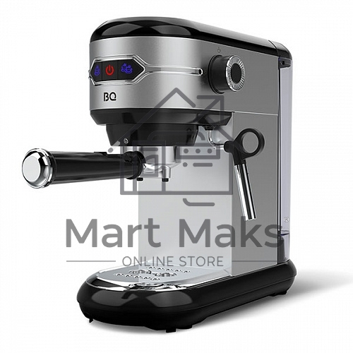 Кофеварка рожковая BQ CM3001 сталь-черный, исп. кофе - молотый, 1 л, 1450 Вт, 15 Бар