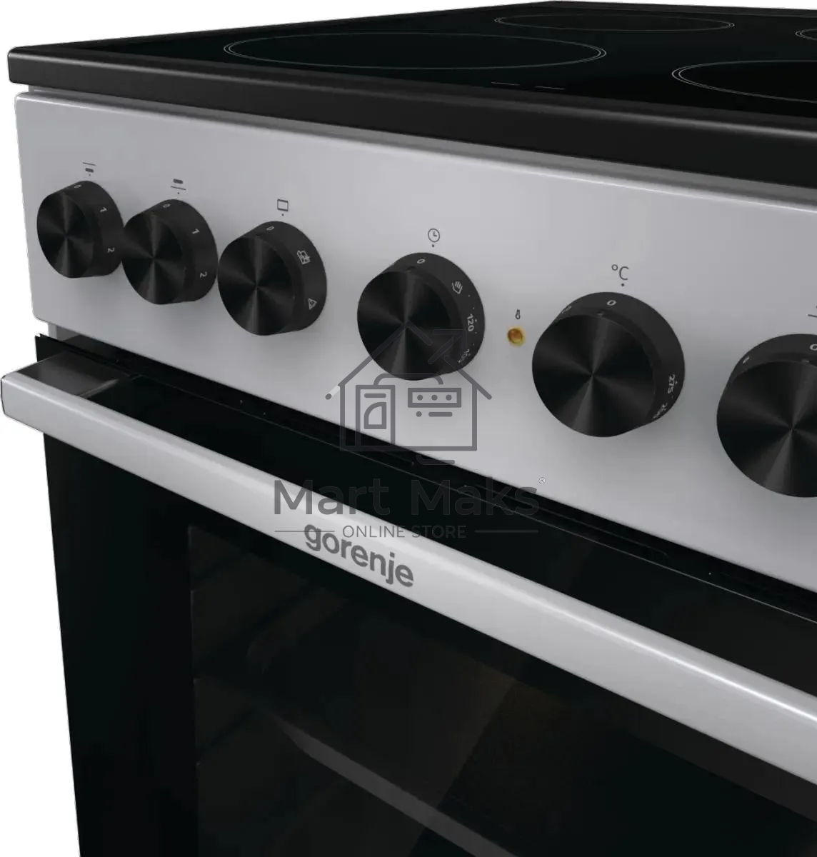 Плита электрическая Gorenje GEC5B20SG серый, конфорок 4 электрических, духовка 68 л, 50 см x 85 см x 59.4 см