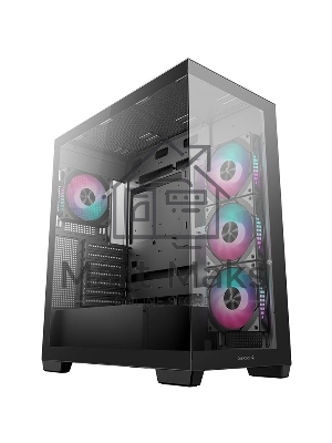 Компьютерный корпус Deepcool CG580 4F черный без БП ATX 6x120мм 3x140мм 2xUSB 3.0 audio bott PSU