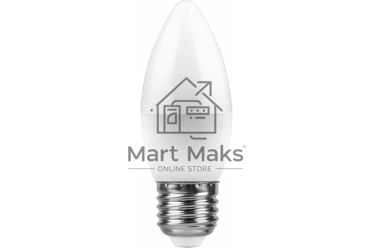 Лампа светодиодная FERON LB-97 (25759) 7W 230V E27 4000K свеча