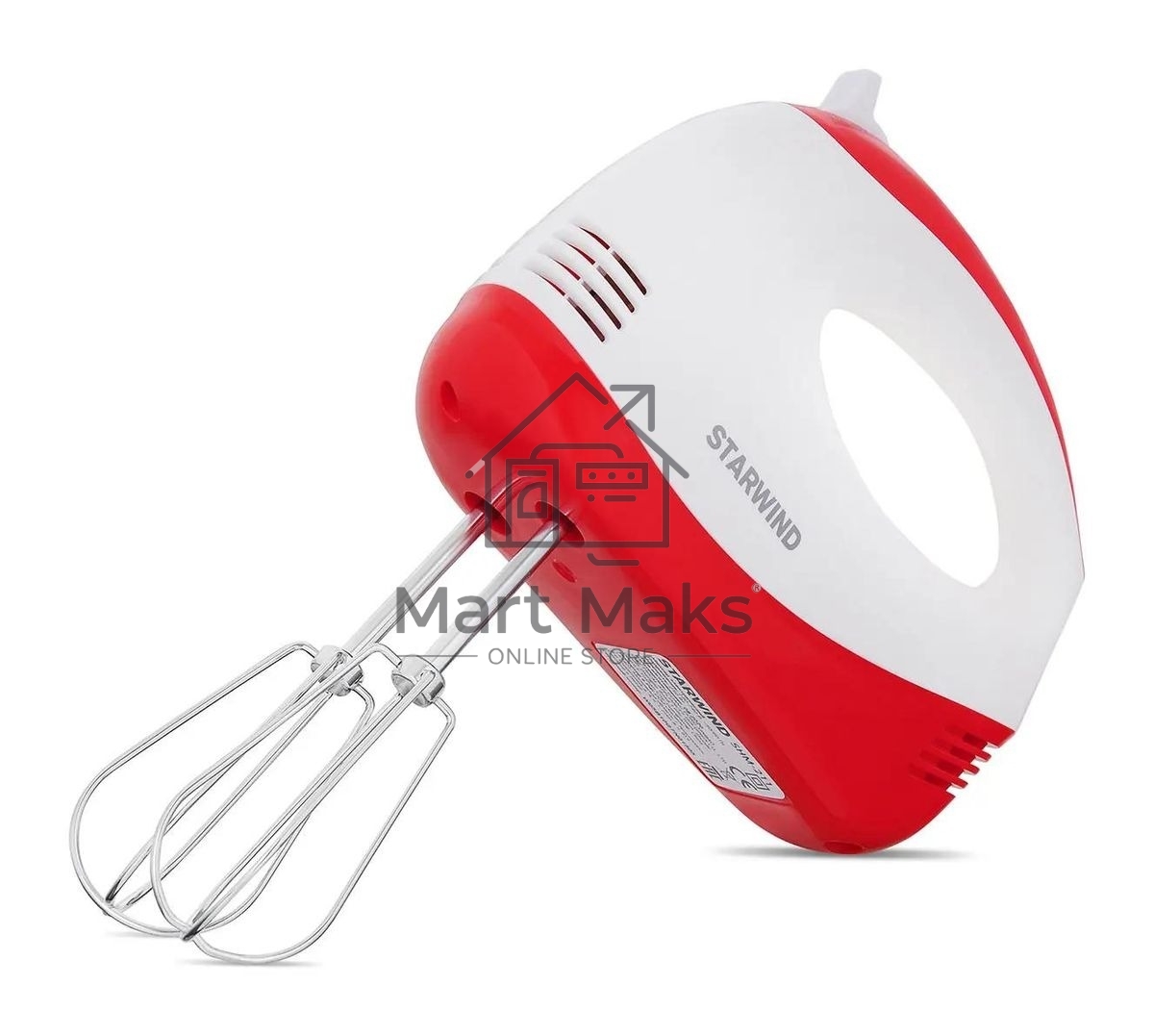 Миксер ручной Starwind SHM-251 250 Вт, белый/коралловый
