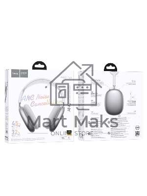 Наушники накладные HOCO (6942007650403) W65 Plus, серебристый