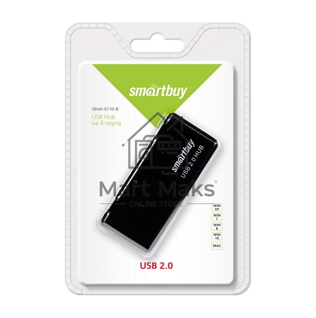 USB-хаб Smartbuy (SBHA-6110-K) 4 порта черный