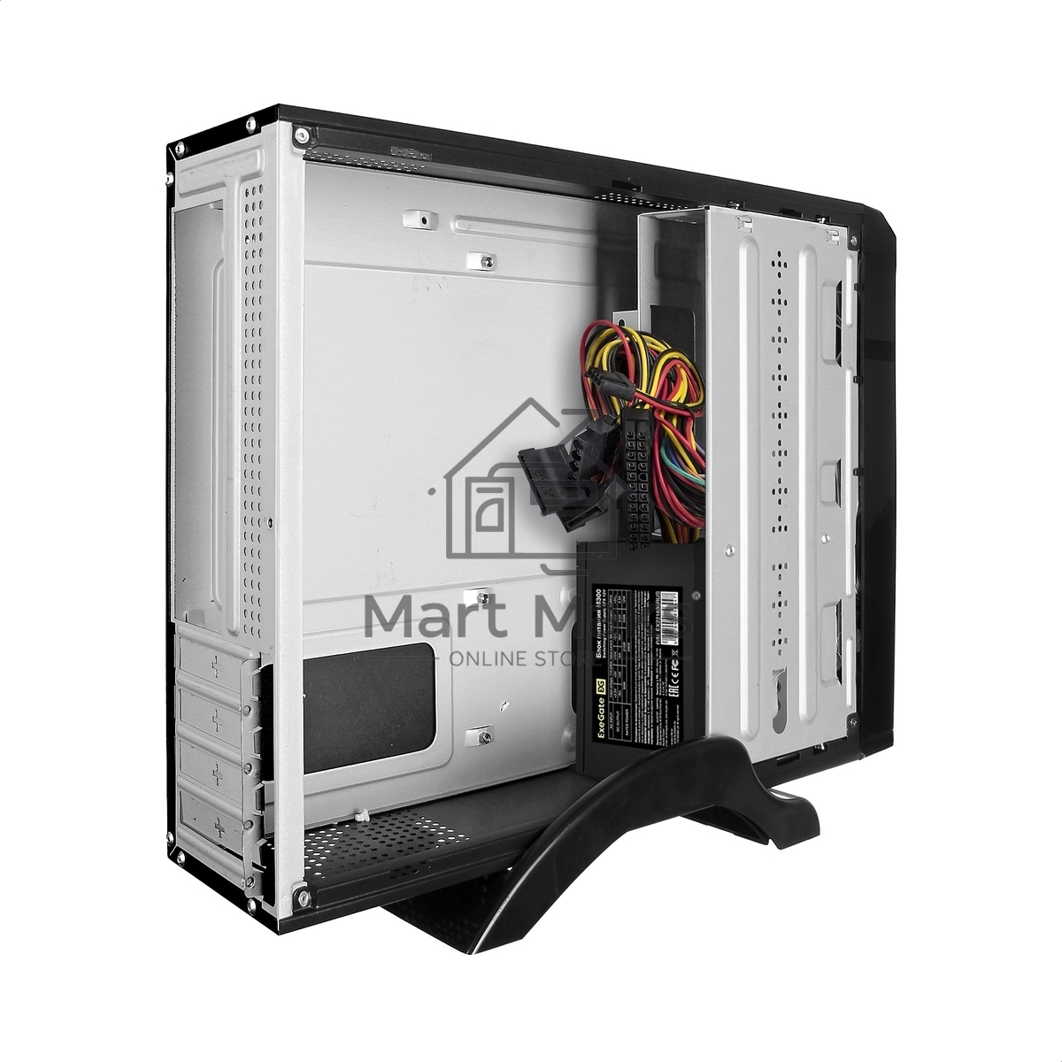 Компьютерный корпус MiniITX Exegate MI-209 Black, miniITX/mATX, <M300, 80mm>, 2*USB, Audio