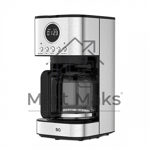 Кофеварка капельная BQ CM1007 сталь/черный, исп. кофе - молотый, 1.5 л, 900 Вт.