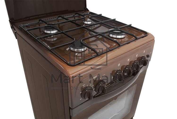 Плита газовая Cezaris ПГ 3200-05 коричневый, конфорок 4 шт, духовка 59 л, 60 см x 84 см x 60 см