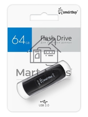 Флешка USB SmartBuy Scout black (SB064Gb3SCK), 64Gb, USB 3.0/3.1, R/W 100/40, черный