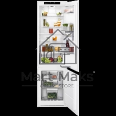 Встраиваемый холодильник Electrolux LNS6TE19S, комбинированный, высота - 1,88 м, ширина - 54 см, глубина - 55 см, сенсорное управление с символьным дисплеем, Динамическая система охлаждения в холодильной камере, система охлаждения в морозильной камере - No Frost, крепление дверцы на направляющих, A++ класс энергопотребления, Большой ящик на телескопических направляющих, MultiSpace, Flexi shelf, Инверторный компрессор