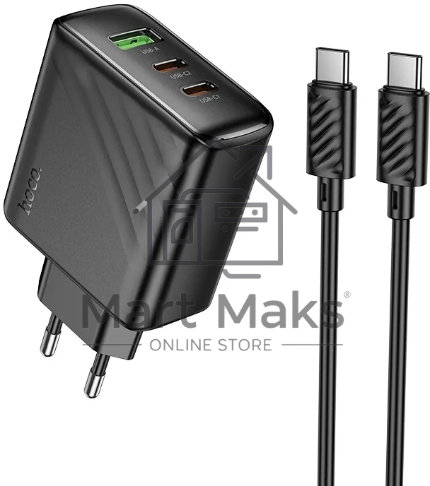 Сетевое зарядное устройство Hoco CS26A Article 45W 3A (PD+QC) черный (PD45W)
