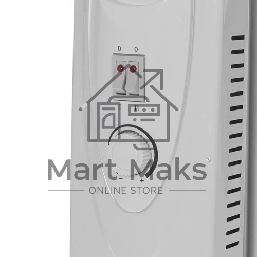 Масляный обогреватель Blackton Bt OH1111 (9 секций), белый, 2000 Вт, 20 м2, механический термостат