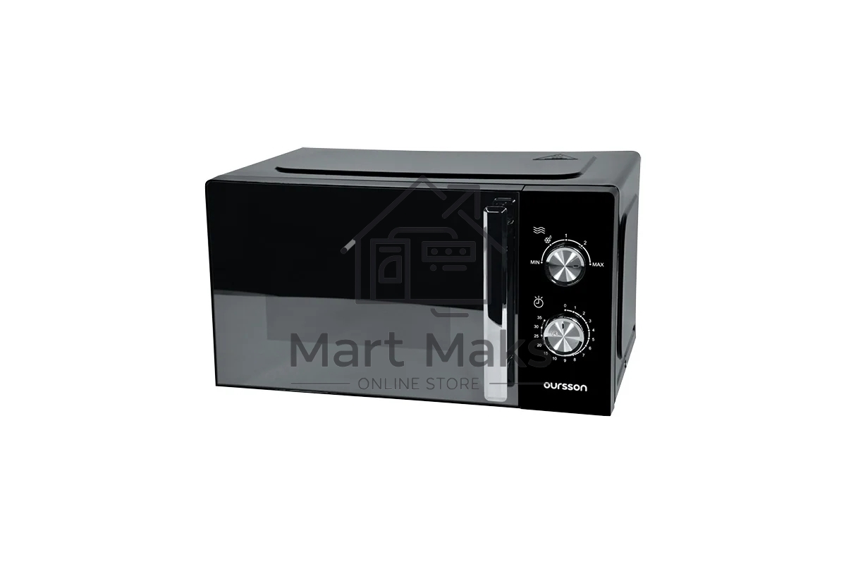 Микроволновая печь OURSSON MM2010/BL черный/серебристый, 20 л, 700 Вт, переключатели - поворотный механизм