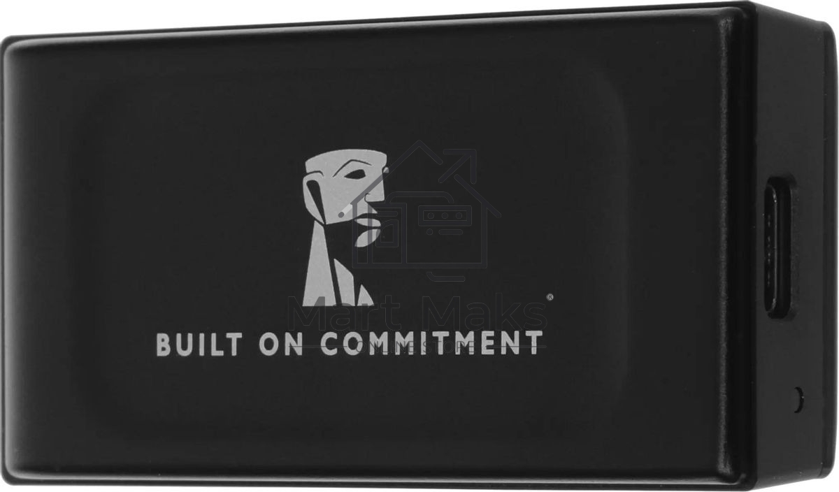 Внешний SSD Kingston XS1000, 2TB, USB 3.2 Gen 2 Type-C, R/W 1050/1000, черный