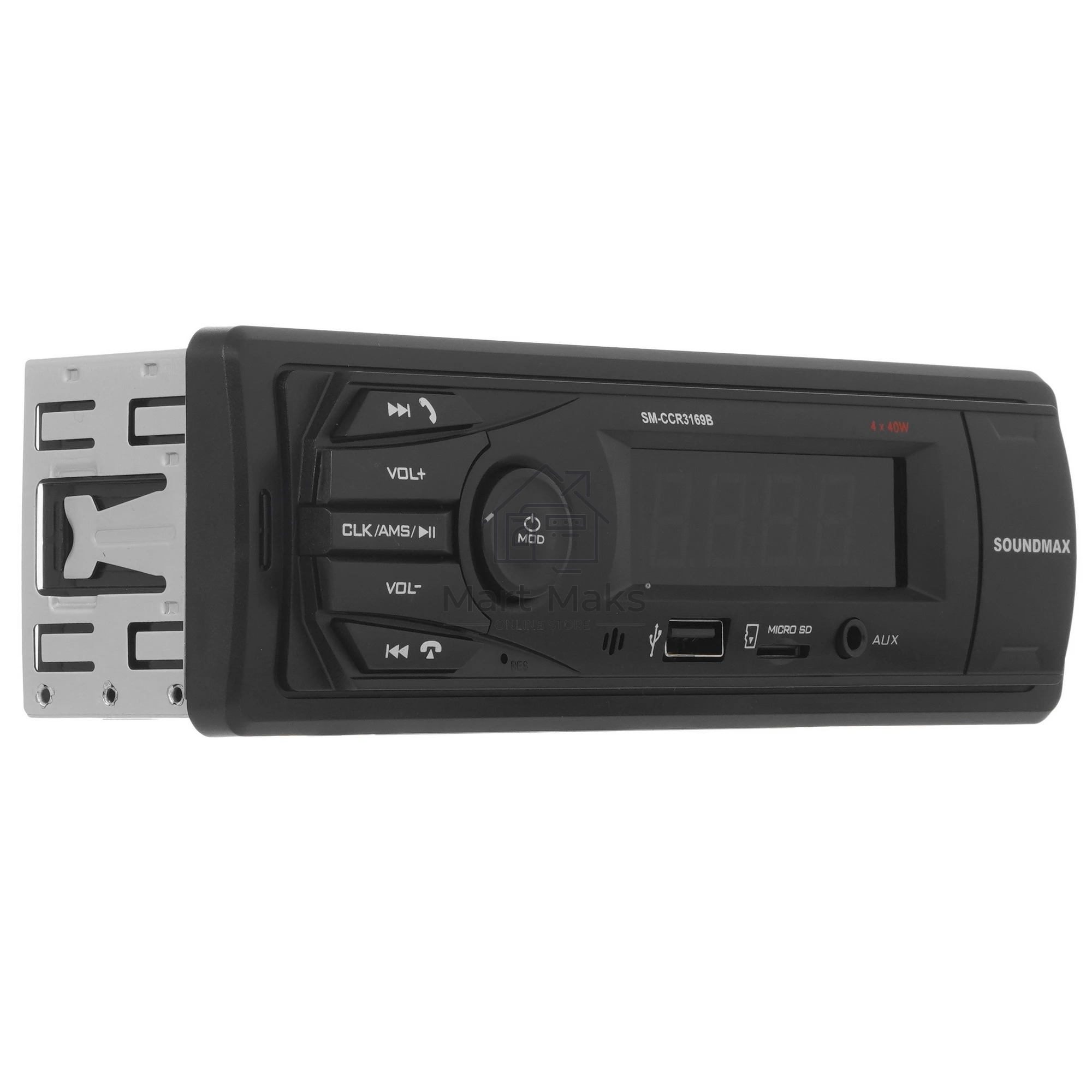 Автомагнитола Soundmax SM-CCR3169B, 1 DIN, Bluetooth, USB Type-A, AUX