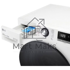 Стиральная машина LG F4Y6RYGYWV белая, загрузка фронтальная 10 кг, 1400 об/мин, класс A