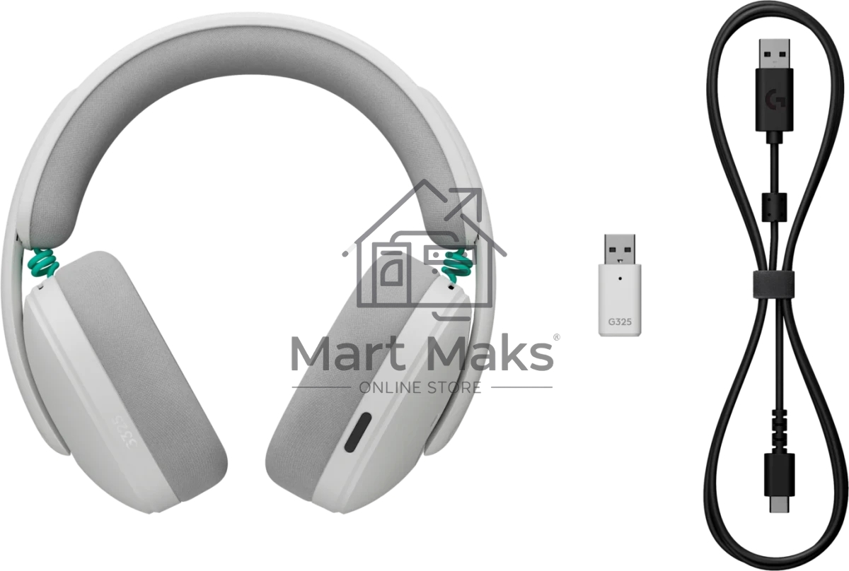 Гарнитура Logitech G325 Lightspeed белый, беспроводная, радиоканал, до 24 ч, совместимость с PS5, Xbox