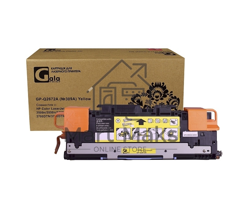 Картридж лазерный GalaPrint GP-Q2672A (№309A) желтый (4000 стр) для HP Color LaserJet 3500/3550/3500n/3550n/3700/3700N/3700DN/3700DTN/3700DTNS