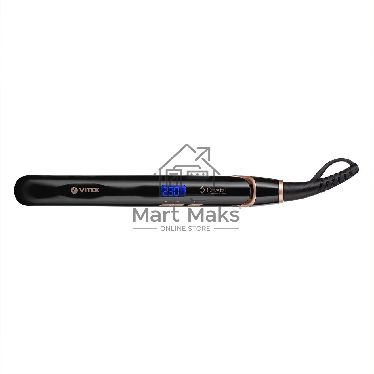 Выпрямитель Vitek Crystal VT-8410 45Вт черный макс.темп.:230С покрытие:керамико-турмалиновое