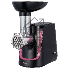 Мясорубка электрическая ECON ECO-1062MG черный, 2000 Вт, 2.2 кг/мин, реверс, защита от перегрузки, насадки - 4