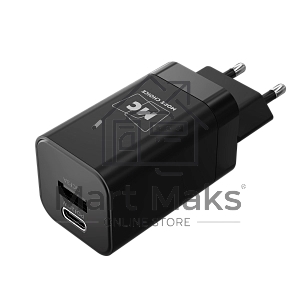 Зарядное устройство MORE CHOICE (4620202555786) NC85a 1USB+1Type-C 3.0A PD 20W+QC3.0 Type-C Type-C, черный