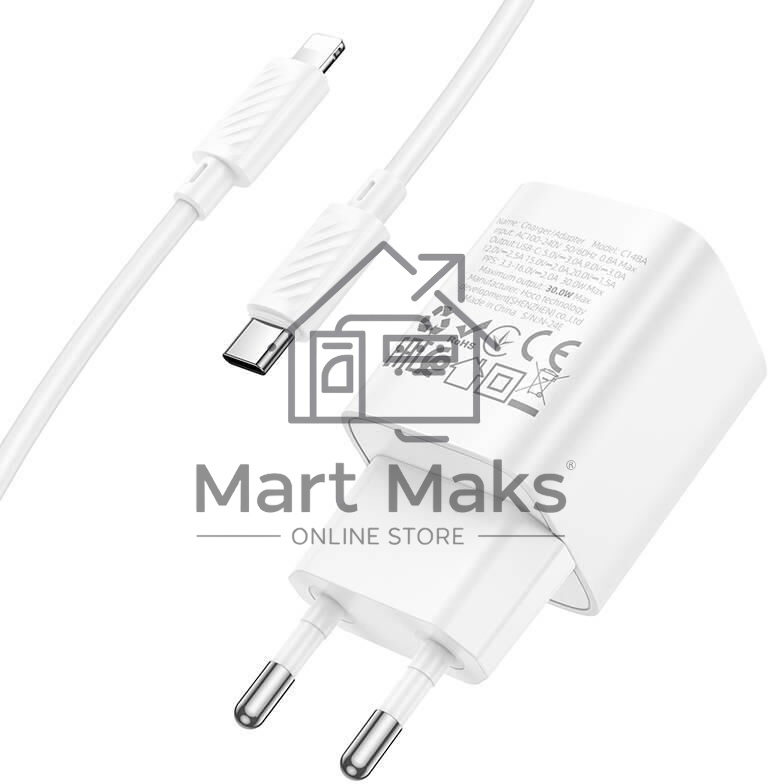 Сетевое зарядное устройство HOCO C148Aai 1Type-C PD 30W, белый